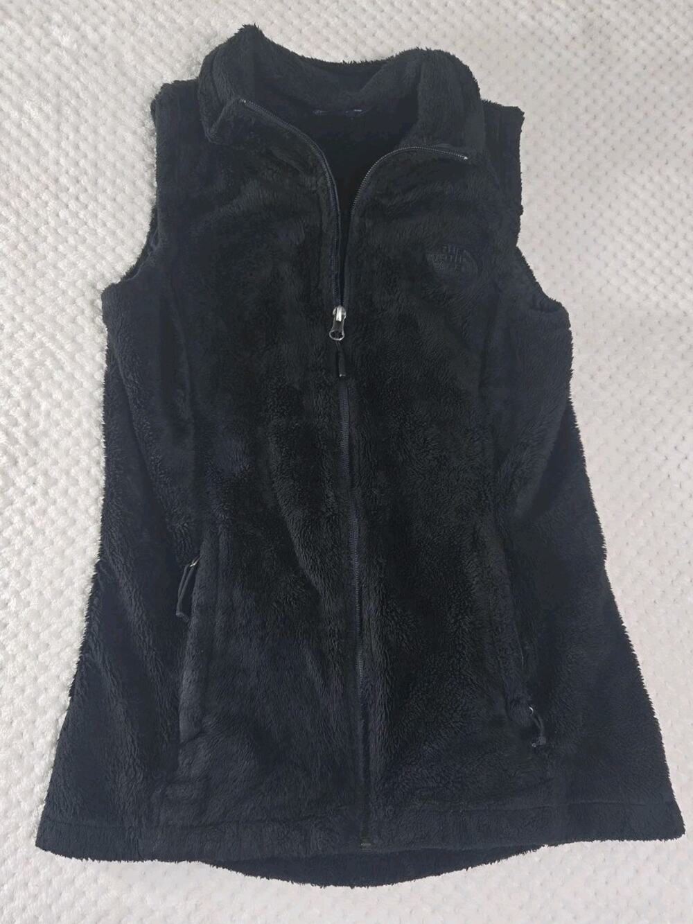 The North Face Osito Fleece Vest Womens XS Black Full Zip Soft Plush Jacket
